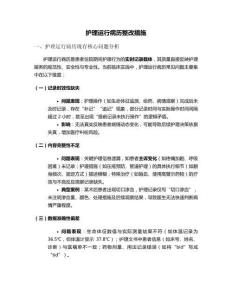 護(hù)理運(yùn)行病歷整改措施