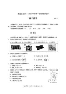 北京市海淀區2025-2026學年高三上學期期中考試化學試題（含答案）(1)