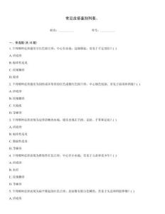 常见皮疹鉴别列表、