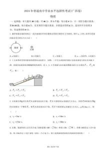 2024年高考物理試卷（廣西）（空白卷）