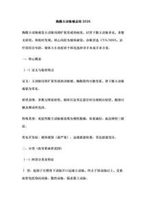 胸腹主动脉瘤总结2026
