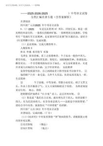 2025)中考语文试卷分类汇编名著专题(含答案解析)