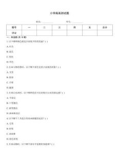 小學畫畫測試題