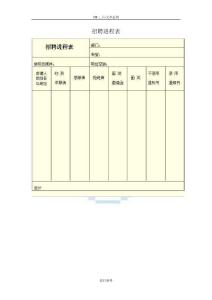 招聘进程表