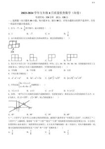 2023-2024學年廣東廣大附中中考一模數學試題