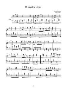 Franz Schubert-Moment Musical（鋼琴譜）