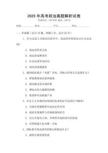 2025年高考政治真題解析試卷
