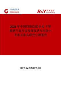 2026年中國網絡連接非IC卡智能燃氣表行業發展現狀與市場占有率及排名研究分析報告
