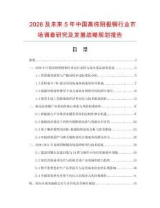 2026及未來5年中國高純陰極銅行業市場調查研究及發展戰略規劃報告