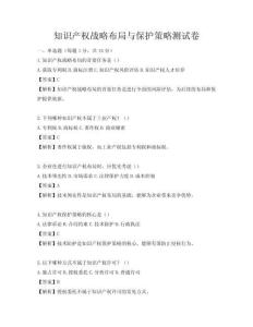 知識產權戰略布局與保護策略測試卷