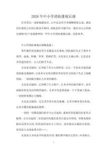 2026年中小學消防課觀后感