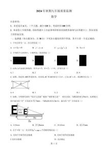 河南省駐馬店市驛城區部分初中九年級上學期期末考試數學試題（原卷版）