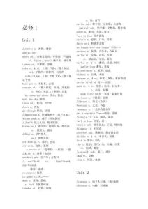 高中英語人教版教材必修一至選修六單詞表