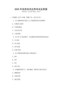 2025年信息技術(shù)應(yīng)用考試及答案