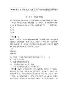 2026年湖北輕工職業技術學院單招職業技能測試題庫附答案詳解（奪分金卷）