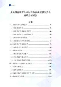 金融服务园区企业制定与实施新质生产力战略分析报告