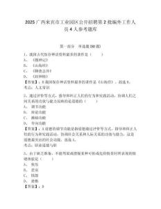 2025广西来宾市工业园区公开招聘第2批编外工作人员4人参考题库及答案详解（夺冠系列）