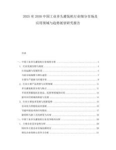 2025至2030中國(guó)工業(yè)多頭灌裝機(jī)行業(yè)細(xì)分市場(chǎng)及應(yīng)用領(lǐng)域與趨勢(shì)展望研究報(bào)告
