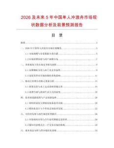 2026及未來5年中國單人沖浪舟市場現狀數據分析及前景預測報告