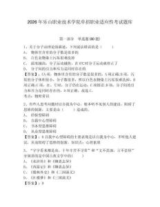 2026年樂山職業技術學院單招職業適應性考試題庫附答案詳解（綜合卷）
