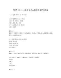2025年中小学信息技术应用实践试卷
