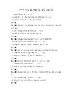 2025年區(qū)塊鏈技術(shù)與應(yīng)用試題