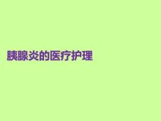 胰腺炎的医疗护理PPT课件