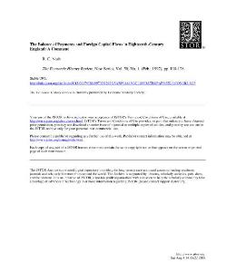 The Balance of Payments and Foreign Capital Flows in Eighteenth-Century