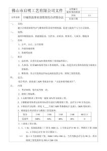 績效考核方案二