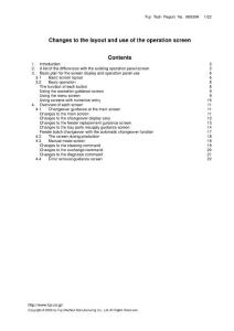 Changes to the layout and use of the operation screen