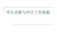 第三章審計證據與審計工作底稿
