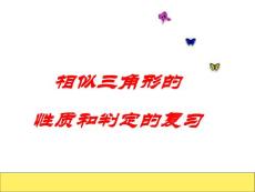 相似三角形的性质和判定的复习