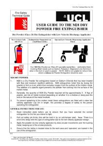 User Guide to Dry Powder fire extinguisher