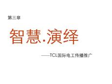 TCL国际电工品牌与创意 (下)