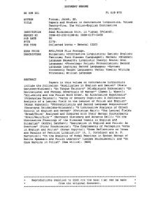 Papers and studies in contrastive linguistics, Volume 25  1990