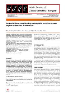 Enterolithiasis complicating eosinophilic enteritis - World Journal of ...