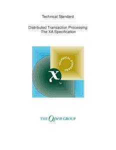 Technical Standard Distributed Transaction  - The Open Group