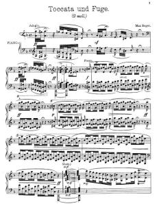 马克斯 雷格 改编巴赫d小调托卡塔曲与赋格曲 Max Reger Toccata and Fugue in d (Bach) 钢琴谱 乐谱
