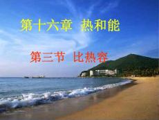 九年級(jí)物理人教版《16.3比熱容》第二課時(shí)