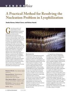 PracticalMethodForResolvingNucleationProblemInLyophilization