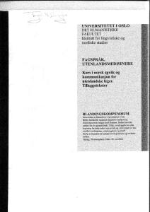 FAGSpRAK, Tillegggstekster （挪威醫(yī)生專業(yè)語言測試）