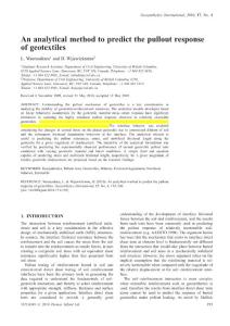An analytical method to predict the pullout response of geotextiles