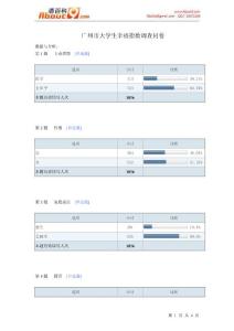 廣州市大學生幸福指數調查問卷