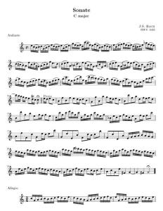 BWV 1033 - Sonata in C major for flute and basso continuo (flute) (1)