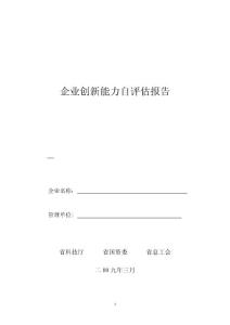 企業創新能力自評估報告　