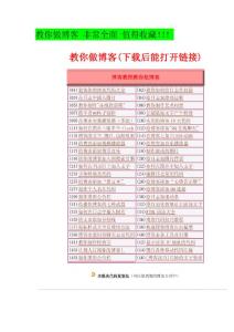 教你做博客 非常全面 值得收藏(下載后能打開教程)