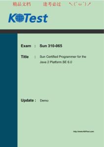 310-065 sunscp 題庫 SCJP