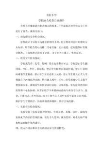 學校安全檢查自查報告