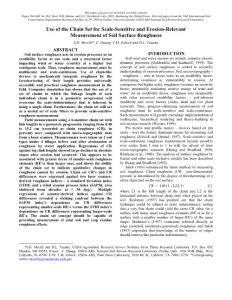 Use of the chain set for scale-sensitive and erosion relevant measurement of soil surface roughness