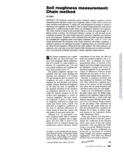 Soil roughness measurement: chain method
